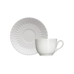 Xícara de Café com Pires Diamante Branca