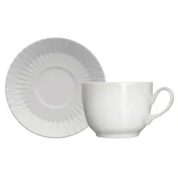 Xícara de Chá com Pires Diamante Branca