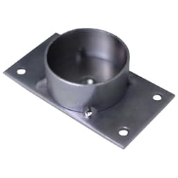 Chapinha Chapa Reta com Tubo Fixação Pés Palito Rosca 5/16 Zincada G59