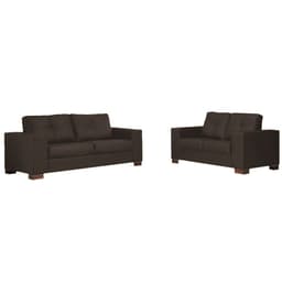 Conjunto Sofá 2 e 3 Lugares Sala de Estar kenny Couro Tabaco - Gran Belo