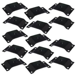 Kit 14 Chapinhas Chapa Elevada Fixação Pés Palito Rosca 5/16 Preto G59