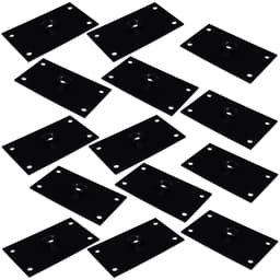 Kit 14 Chapinhas Chapa Reta Fixação Pés Palito Rosca 5/16 Preto G59