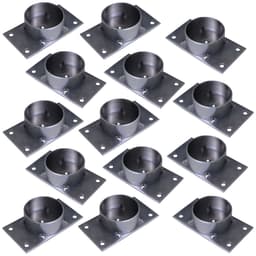 Kit 14 Chapinhas Chapa Reta com Tubo Fixação Pés Palito Rosca 5/16 Zincada G59