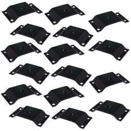 Kit 16 Chapinhas Chapa Elevada Fixação Pés Palito Rosca 5/16 Preto G59