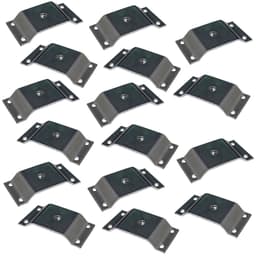 Kit 16 Chapinhas Chapa Elevada Fixação Pés Palito Rosca 5/16 Zincado G59