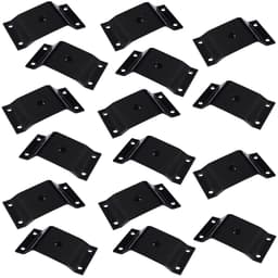 Kit 16 Chapinhas Chapa Inclinada 10º Fixação Pés Palito Rosca 5/16 Preto G59
