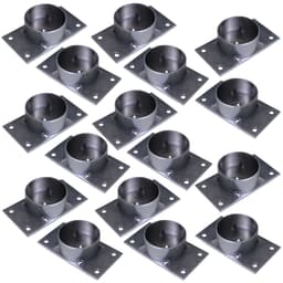 Kit 16 Chapinhas Chapa Reta com Tubo Fixação Pés Palito Rosca 5/16 Zincada G59