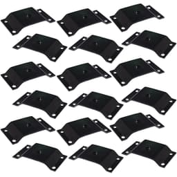 Kit 18 Chapinhas Chapa Elevada Fixação Pés Palito Rosca 5/16 Preto G59