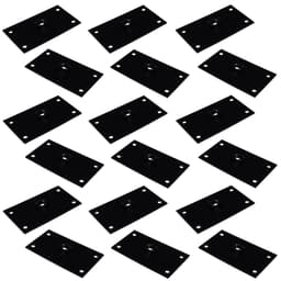 Kit 18 Chapinhas Chapa Reta Fixação Pés Palito Rosca 5/16 Preto G59