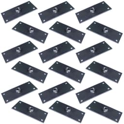 Kit 18 Chapinhas Chapa Reta Fixação Pés Palito Rosca 5/16 Zincada G59