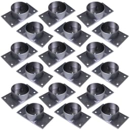 Kit 18 Chapinhas Chapa Reta com Tubo Fixação Pés Palito Rosca 5/16 Zincada G59