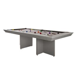 Mesa de Bilhar Sinuca e Jantar Oban Versátil com Tampo Removível 250 cm Base T Branco G84 - Gran Belo