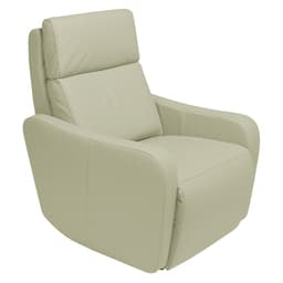 Poltrona Decorativa Reclinável Elétrica Moroni Couro Off White G43 - Gran Belo