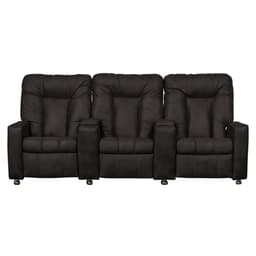 Poltrona Reclinável 3 lugares para Sala de Cinema Pequim PU Marrom G23 - Gran Belo