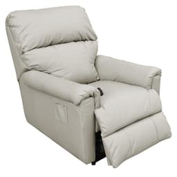 Poltrona do Papai Reclinável Elétrica com Controle Kyoto Power Couro Off White G43 - Gran Belo