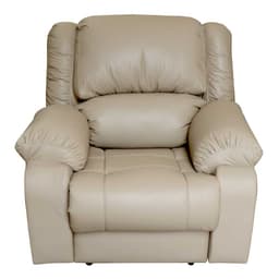 Poltrona do Papai Reclinável Manual Magnum PU Sintético Bege G23 - Gran Belo