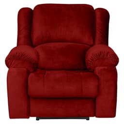Poltrona do Papai Reclinável Manual Magnum Veludo Vermelho G23 - Gran Belo