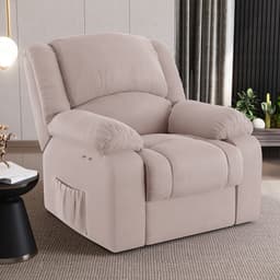 Poltrona do Papai Reclinável Sala de Cinema Madrid Power Touch USB Veludo Rosê  G23