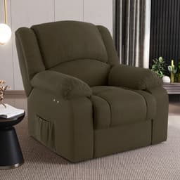 Poltrona do Papai Reclinável Sala de Cinema Madrid Power Touch USB Veludo Verde Esmeralda  G23