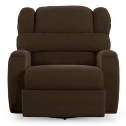 Poltrona do Papai Sala de Cinema Reclinável Kylie Glider Manual Giratória Massagem USB Veludo Marrom G23