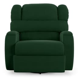 Poltrona do Papai Sala de Cinema Reclinável Kylie Glider Manual Giratória Massagem USB Veludo Verde Esmeralda G23