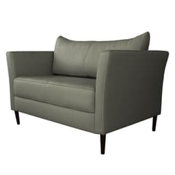 Sofá 2 Lugares Decorativo Sala de Estar 120cm Pés Palito Lubbock Couro Fendi G58 - Gran Belo