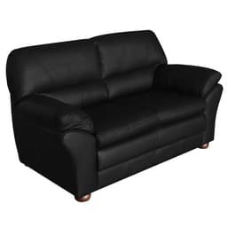Sofá 2 Lugares Laura 160cm Couro Negro G03 - Gran Belo
