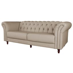 Sofá 2 Lugares Maggiore 180cm Couro Bege - Gran Belo