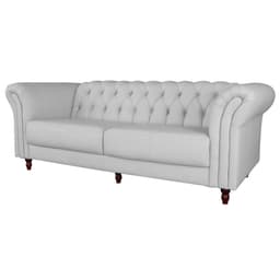 Sofá 2 Lugares Maggiore 200cm Couro Branco - Gran Belo