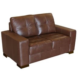 Sofá 2 Lugares Sala de Estar 150cm Milão Couro Caramelo G03 - Gran Belo
