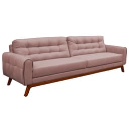 Sofá 2 Lugares Sala de Estar Eros 150 cm Veludo Rosê Base Fixa G15 - Gran Belo