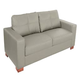 Sofá 2 Lugares Sala de Estar Pés Madeira kenny 160 cm Couro Avelã G43 - Gran Belo