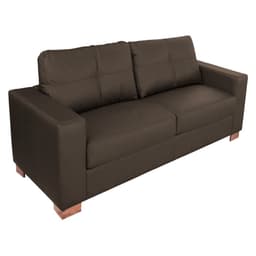 Sofá 2 Lugares Sala de Estar Pés Madeira kenny 160 cm Couro Tabaco G43 - Gran Belo