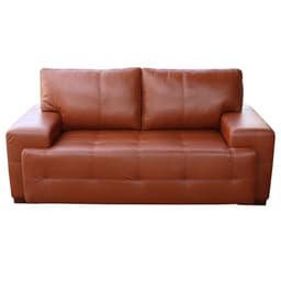 Sofá 2 Lugares Sala de Estar Roma 180 cm Couro Conhaque G58 - Gran Belo