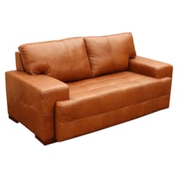 Sofá 2 Lugares Sala de Estar Roma 180 cm Couro Mel G58 - Gran Belo