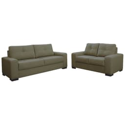 Sofá 2 e 3 Lugares Turim Couro Verde - Gran Belo