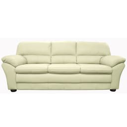 Sofá 3 Lugares Laura 212cm Couro Off White - Gran Belo