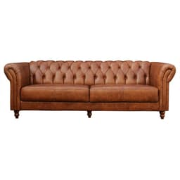 Sofá 3 Lugares Maggiore 220cm Couro Mel G58 - Gran Belo