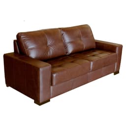 Sofá 3 Lugares Sala de Estar 200cm Milão Couro Caramelo G03 - Gran Belo
