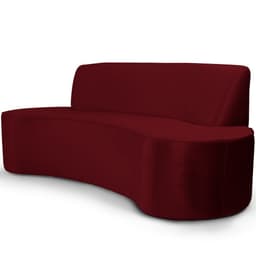 Sofá 3 Lugares Sala de Estar 230 cm Bélgica Veludo Marsala G15 - Gran Belo