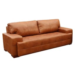 Sofá 3 Lugares Sala de Estar Roma 230 cm Couro Mel G58 - Gran Belo