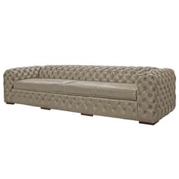 Sofá 4 Lugares Astúria 280cm Couro Bege 66 G58 - Gran Belo