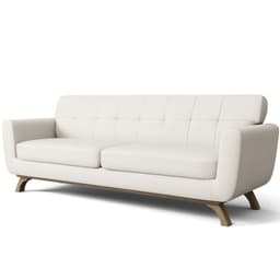Sofá 4 Lugares Sala de Estar Loki 260cm Veludo Bege G15 - Gran Belo