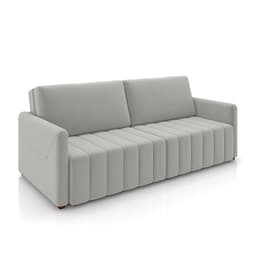Sofá-Cama Decorativo Retrátil Thanos 2 Lugares 192cm Veludo Cinza G45 - Gran Belo