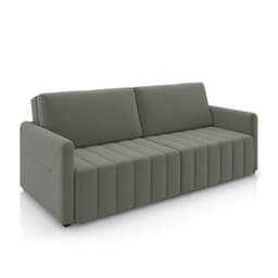 Sofá-Cama Decorativo Retrátil Thanos 2 Lugares 220cm Veludo Grafite G45 - Gran Belo