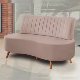 Sofá Decorativo 1,35M 2 Lugares Katara Veludo Rosê G33 - Gran Belo