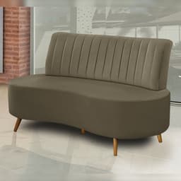 Sofá Decorativo 1,60M 2 Lugares Katara Veludo Capuccino G33 - Gran Belo