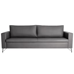 Sofá Decorativo 2 Lugares 190 CM Denmark Veludo Cinza Com Pés Preto G62 - Gran Belo