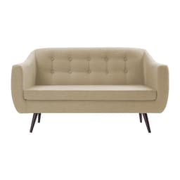 Sofá Decorativo 2 Lugares Pés Palito Cuddle Linho Bege G17 - Gran Belo