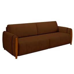 Sofá Decorativo 3 Lugares 223cm Maceió Veludo Marrom G45 - Gran Belo